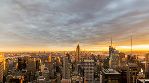 New York Skyline in the sunset
