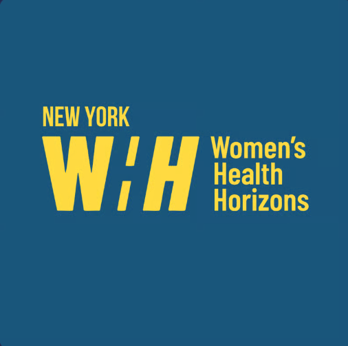The words "Women's Health Horizons" and its logo in bright yellow against a light blue background