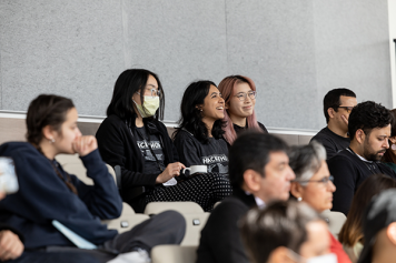 students watching a presentation