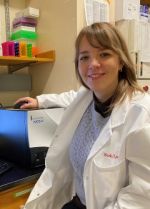 a woman in a lab