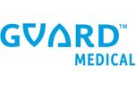 Guard Medical logo in all caps and light blue. The letters "U" and "A" look like shields.