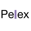 Pelex logo with a thick purple rectangle as the letter "l". 