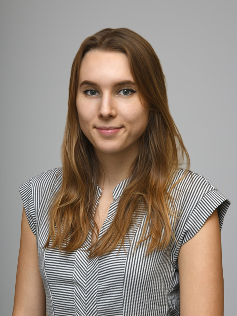 Young Caucasian woman with long dark brown hair